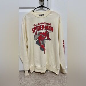 Beige spider-man unisex sweatshirt